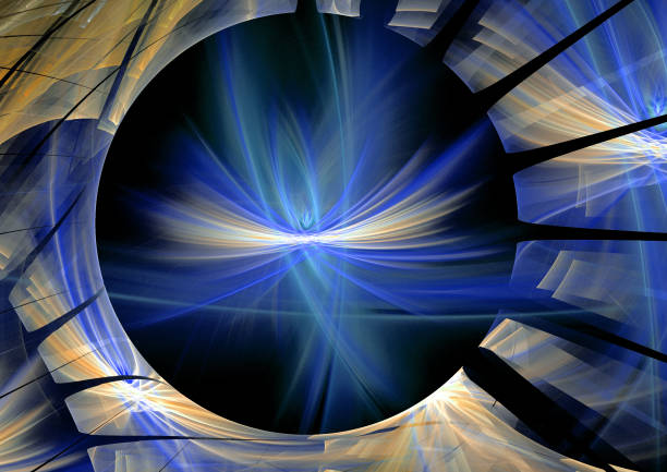 istock Abstract illustration of a fractal pattern on black background 1157912791