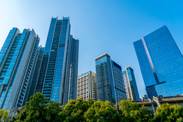 istock Shenzhen Financial District skyscraper building glass exterior wall 1157913728