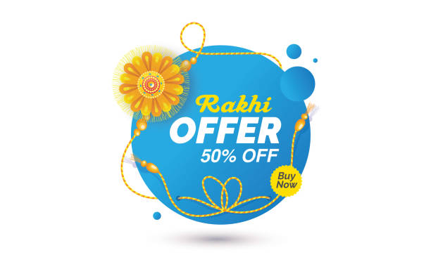 illustrazioni stock, clip art, cartoni animati e icone di tendenza di happy raksha bandhan offre il modello di progettazione banner - traditional culture branding business marketing