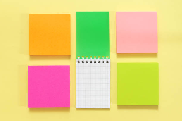 istock Colorful stationery set on yellow 1157914274