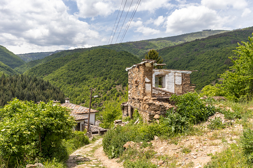 View of Kosovo Village with nineteenth century houses, Plovdiv Region, Bulgaria