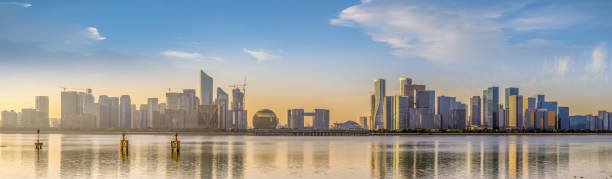 istock Hangzhou Beautiful Urban Architecture Nightscape Skyline 1157918858