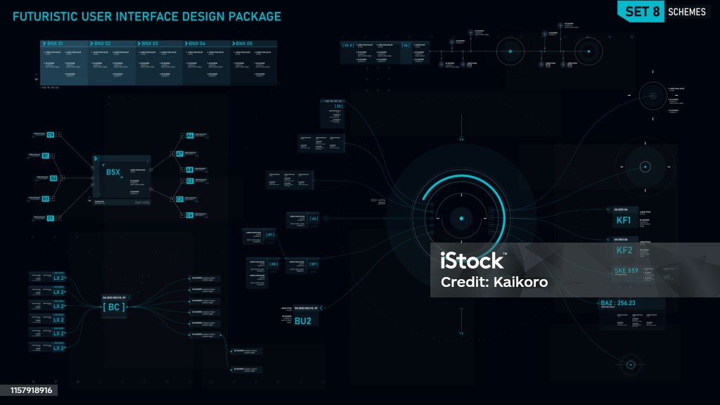 Futuristic User Interface In Java Futuristic User Interface Design Element Set 08 Stock Illustration ...
