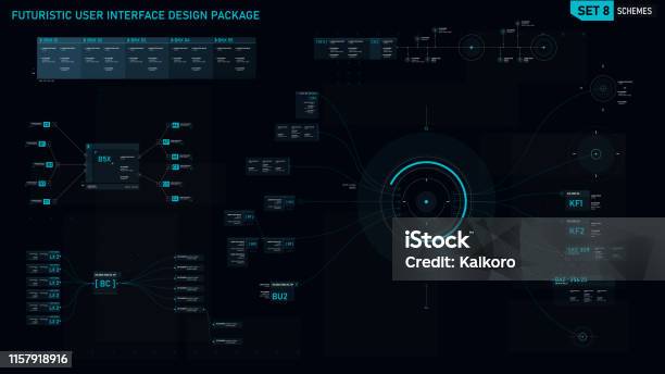 Futuristic User Interface In Java Futuristic User Interface Design Element Set 08 Stock Illustration ...