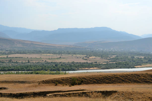 istock Beautiful landscape with mountains and river, Georgia 1157920470