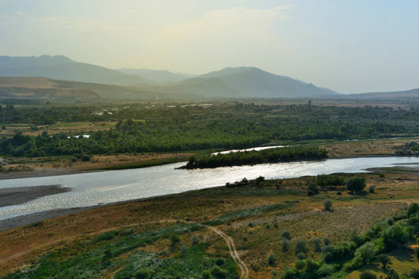 istock Beautiful landscape with mountains and river, Georgia 1157920530