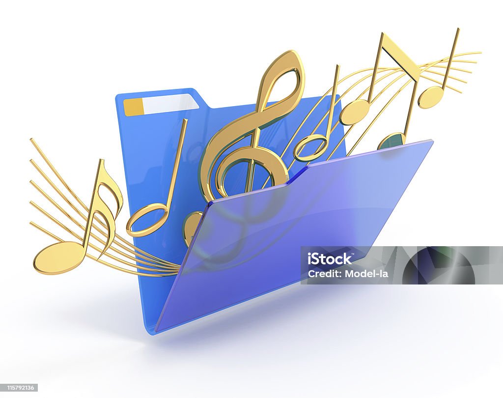 Carpeta de música. - Foto de stock de Dorado - Color libre de derechos