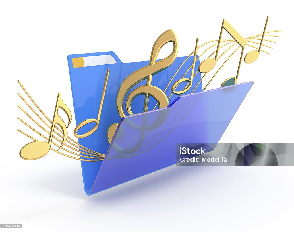 Cartella musica. - Foto stock royalty-free di Dorato - Colore descrittivo