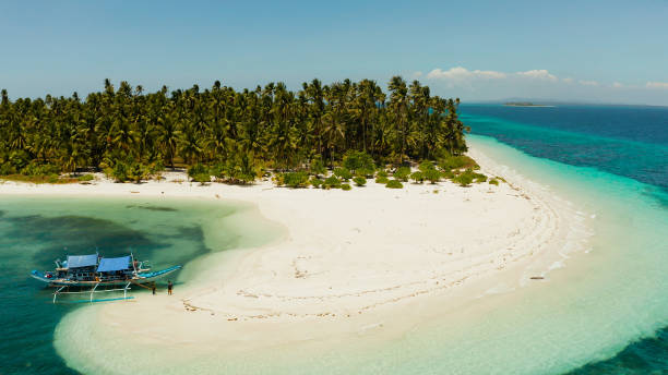 istock Tropical island with sandy beach. Balabac, Palawan, Philippines 1157921989