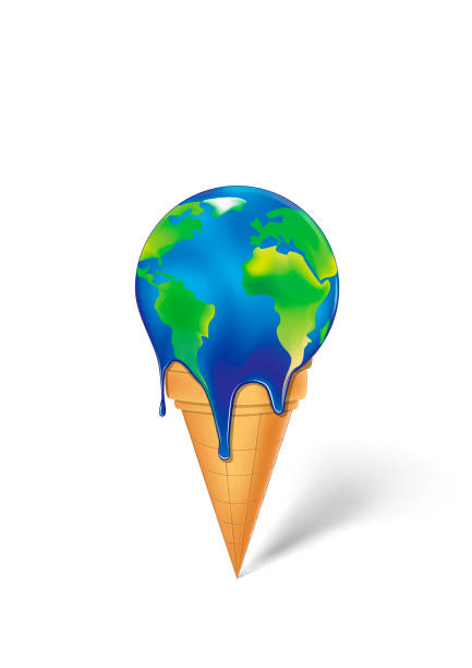 istock earth  ice cream is melting isolated on a white background vertical vector illustration 1157922153