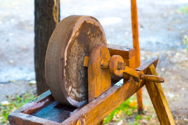 istock old rotary grindstone at a country house 1157922191