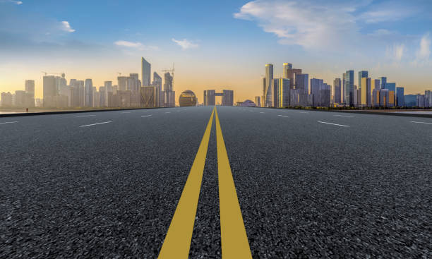 istock Road Pavement and Hangzhou Architectural Landscape Skyline 1157922675