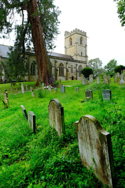 Netherbury, Dorset, UK - 13th June, 2019: The 14th century parish church of St. Mary's at Netherbury, Dorset, UK. Netherbury is situated about 5 miles north of Bridport