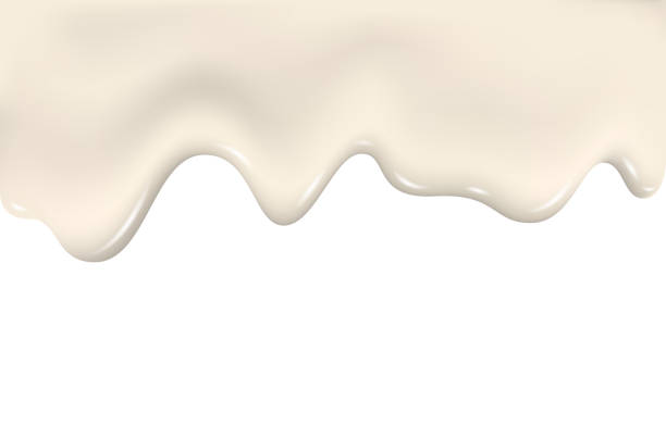 Dripping milk, cream, liquid, ice cream. Milk splash. Yogurt texture. Dripping cream, liquid, ice cream. Flowing glaze, white chocolate. Drip vector background for dairy product. cream stock illustrations