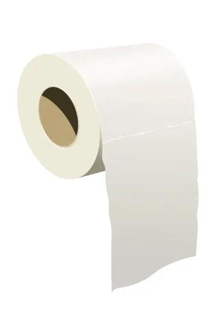 Vector illustration of toilet roll