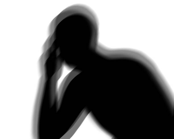 3d renderer image. White people thinking. Isolated white background