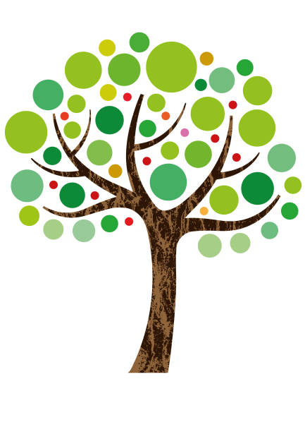 Decorative small tree illustration vector art illustration