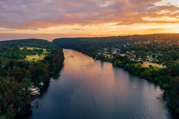 istock Speedboat on Nepean River at sunset 1157941001