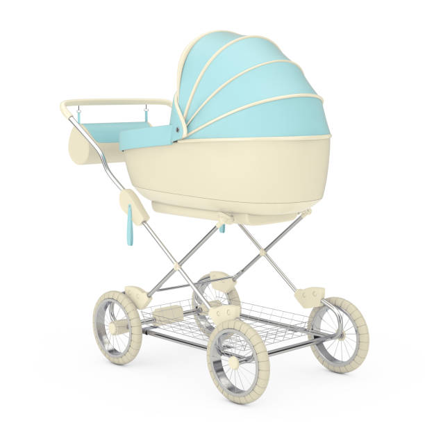 istock Modern Blue Baby Carriage, Stroller, Pram. 3d Rendering 1157946570