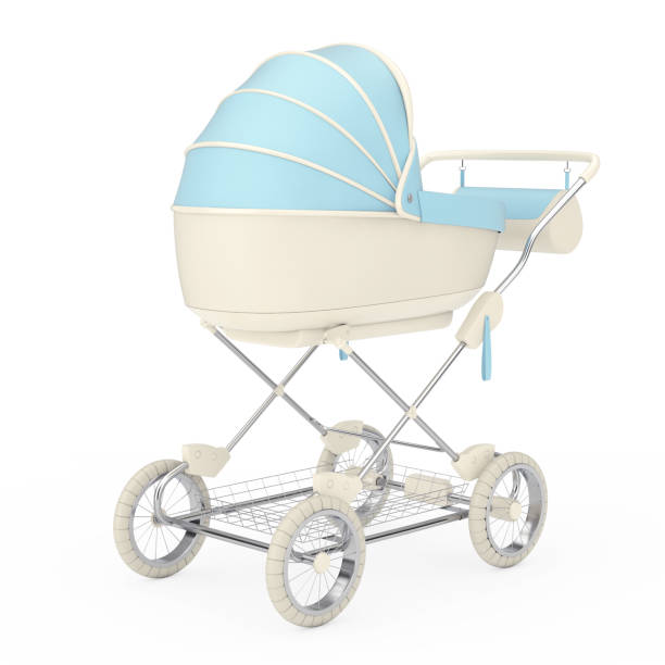 istock Modern Blue Baby Carriage, Stroller, Pram. 3d Rendering 1157946581