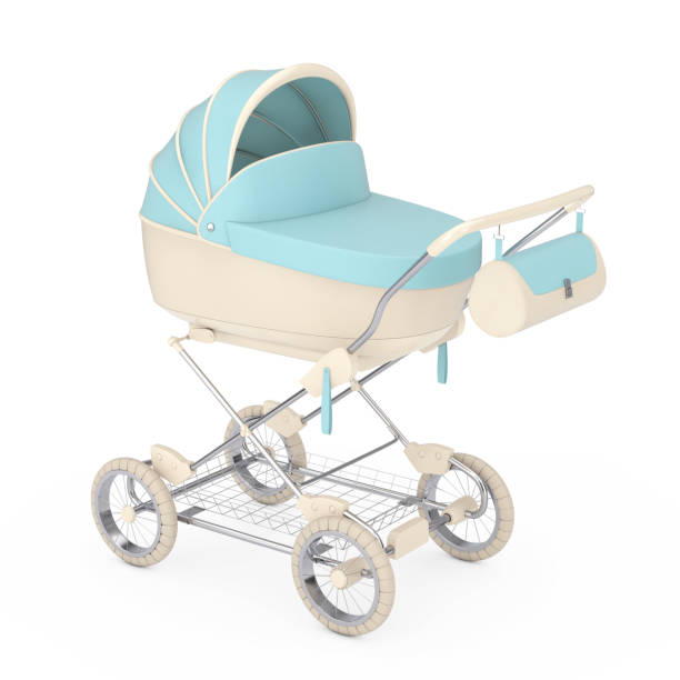 istock Modern Blue Baby Carriage, Stroller, Pram. 3d Rendering 1157946608