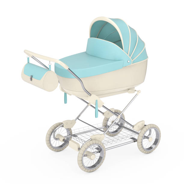 istock Modern Blue Baby Carriage, Stroller, Pram. 3d Rendering 1157946610