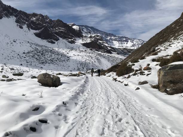 istock Landscape of mountain snow and valley 1157947600