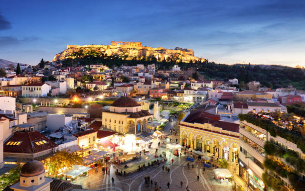 istock Athens, Greece -  Monastiraki Square and ancient Acropolis 1157950536