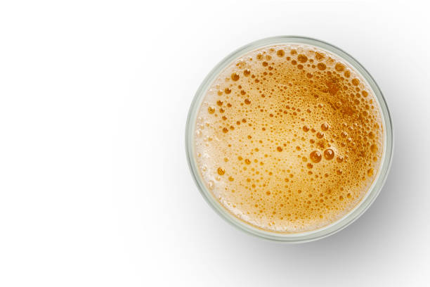 istock top view of beer bubbles in glass cup 1157950762