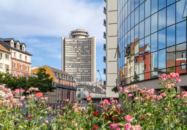 city view of Mulhouse  in the Alsace region in France