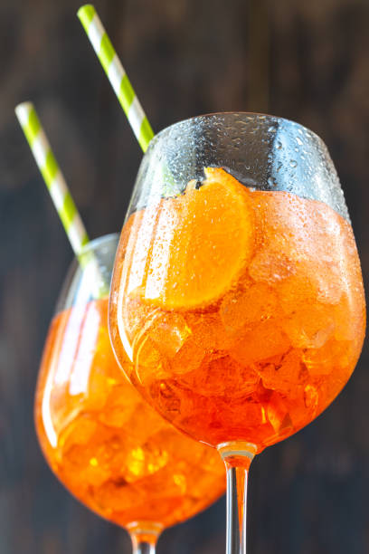 Glasses of Spritz cocktail
