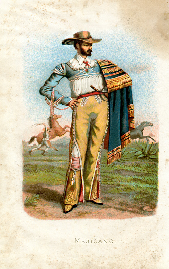 Steel engraving Mexican man standing in traditional clothing
Graveur : Brandin
Printed : Dufrenoy Paris
Original edition from my own archives
Source : 