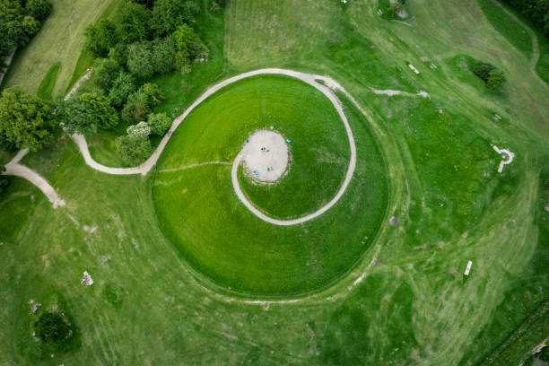 Krakus Mound in Krakow from above