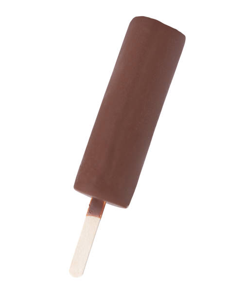 istock Chocolate ice cream on a stick. Isolated on white with clipping path 1157958968