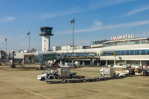 Takamatsu,Kagawa,JAPAN - December 2018: Takamatsu Airport