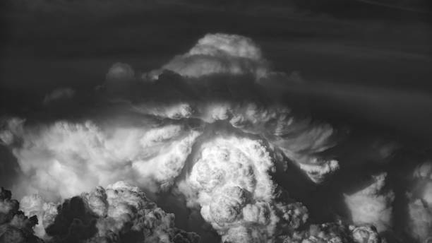 Troposphere Mushroom Cumulonimbus Clouds stock photo