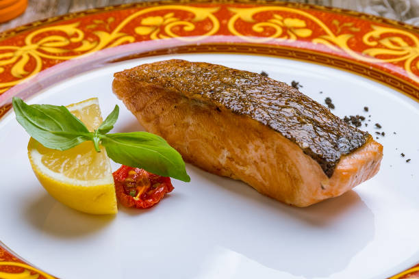 istock Salmon steak on the grill 1157963216
