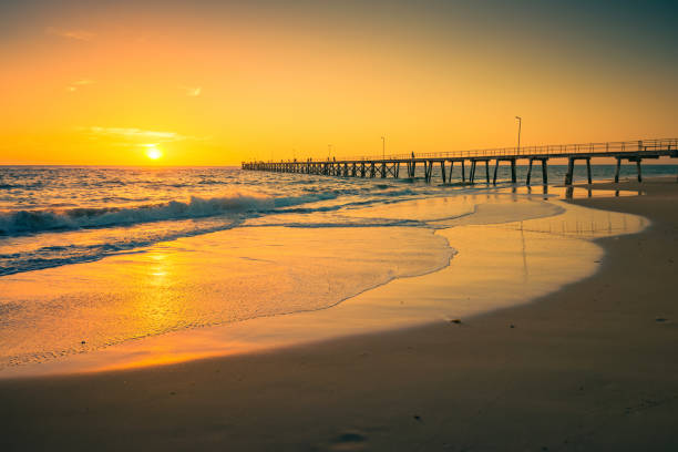 istock Port Noarlunga pier at sunset 1157963246