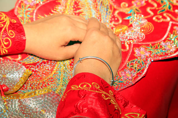 istock Chinese brides and embroidered costumes 1157963456