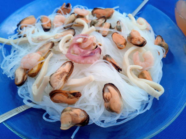 istock Seafood platter with mussels, shrimps 1157966787