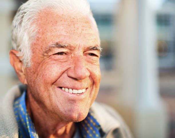 istock Happy old man smiles 1157967186
