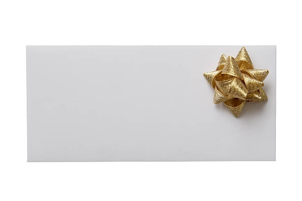 istock Isolated shot of white envelope with decoration on white background 115796719