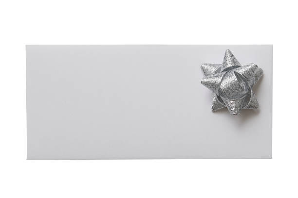 istock Isolated shot of white envelope with decoration on white background 115796722