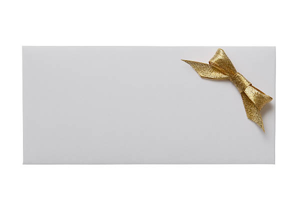 istock Isolated shot of white envelope with decoration on white background 115796723