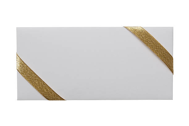 istock Isolated shot of white envelope with decoration on white background 115796733