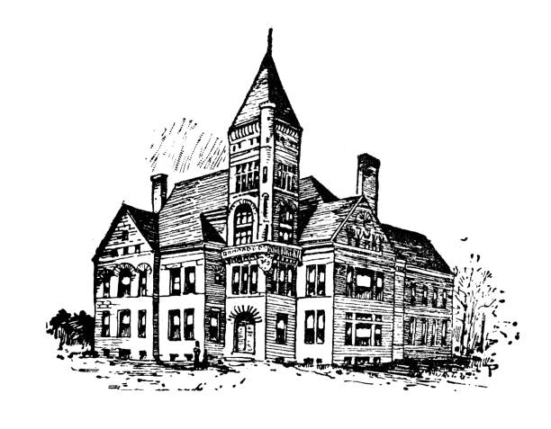 Antique illustration of USA: Lafayette, Indiana - Electrical Laboratory, Purdue University