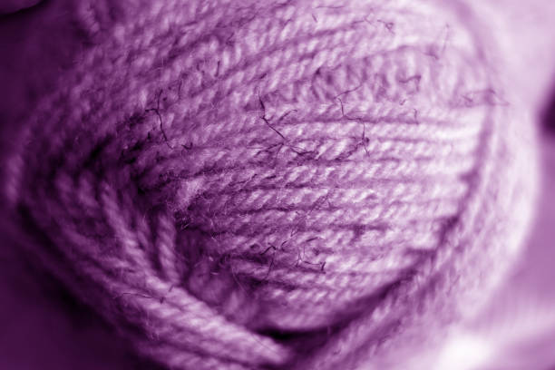 yarn ball close-up with blur effect in purple tone. - 15855 imagens e fotografias de stock