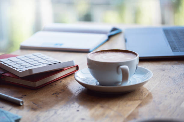 istock Modern working life, Working in coworking space, Work in morning with coffee, Freelance concept 1157970262