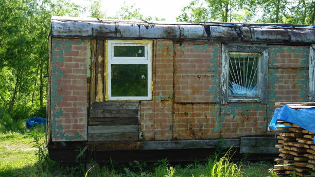 istock Dacha House Train Carriage Living 1157971211