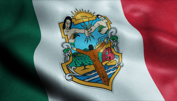 istock Baja California Sur City Flag Country Mexico Closeup View 3D Rendering 1157972711